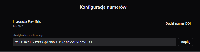 Identyfikator konfiguracji tenant